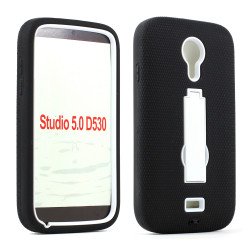 BLU Studio 5.0 Armor Hybrid Case with Stand (Black White) BLU Studio 5.0 Armor Hybrid Case with Stand (Black White)